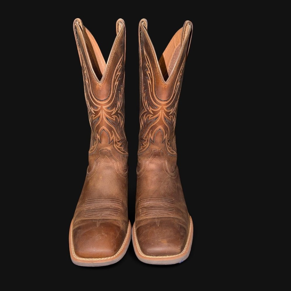 Ariat Men's Brown Square Toe Cowboy Boots — Size 9D